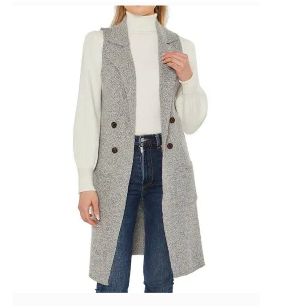 Love Tree Chic Longline Knit Sweater Vest - Size L - NWT